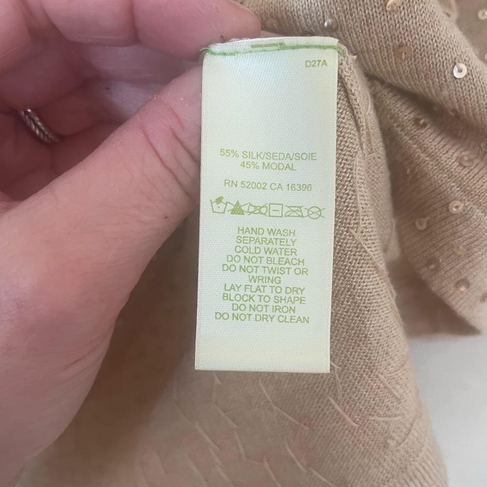 Sigrid Olsen Women’s Sparkly Camel Color Silk & M… - image 7